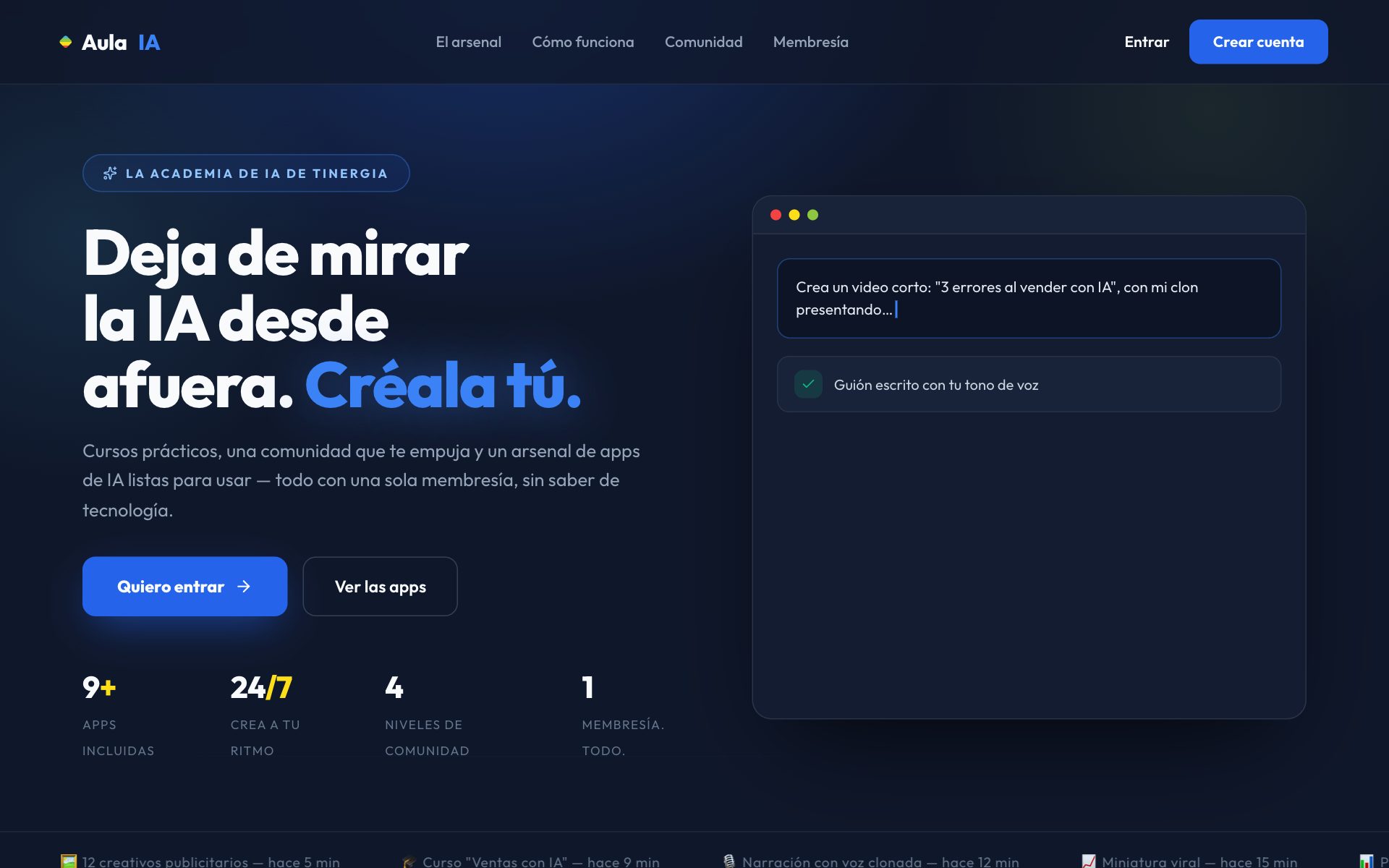AulaIA — academia para crear con inteligencia artificial